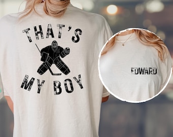 Comfort Colors Hockey Mom Shirt: Personalized Player Name Tee