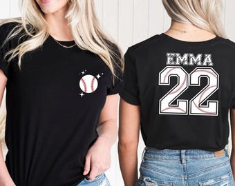 Custom Baseball Mom Shirt: Personalized Player Name Tee