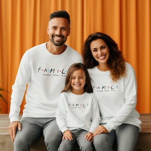 Custom Family Sweatshirt: Matching "Friends" Theme Hoodies