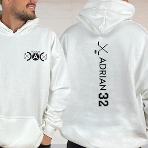 Custom Hockey Dad Hoodie, Personalized Hockey Fan Gift image 1