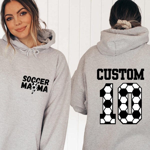 Soccer Mama Hoodie, Sports Mom Sweater, Custom Game Day Shirt