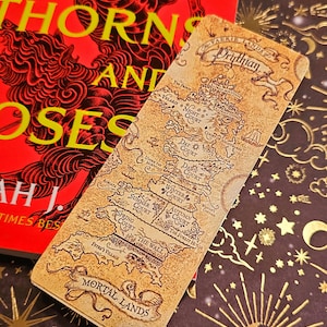 ACOTAR Prythian Map Bookmark | A Court of Thorns and Roses | SJM | Map | Rustic | Book Lovers | Booktok | Handmade