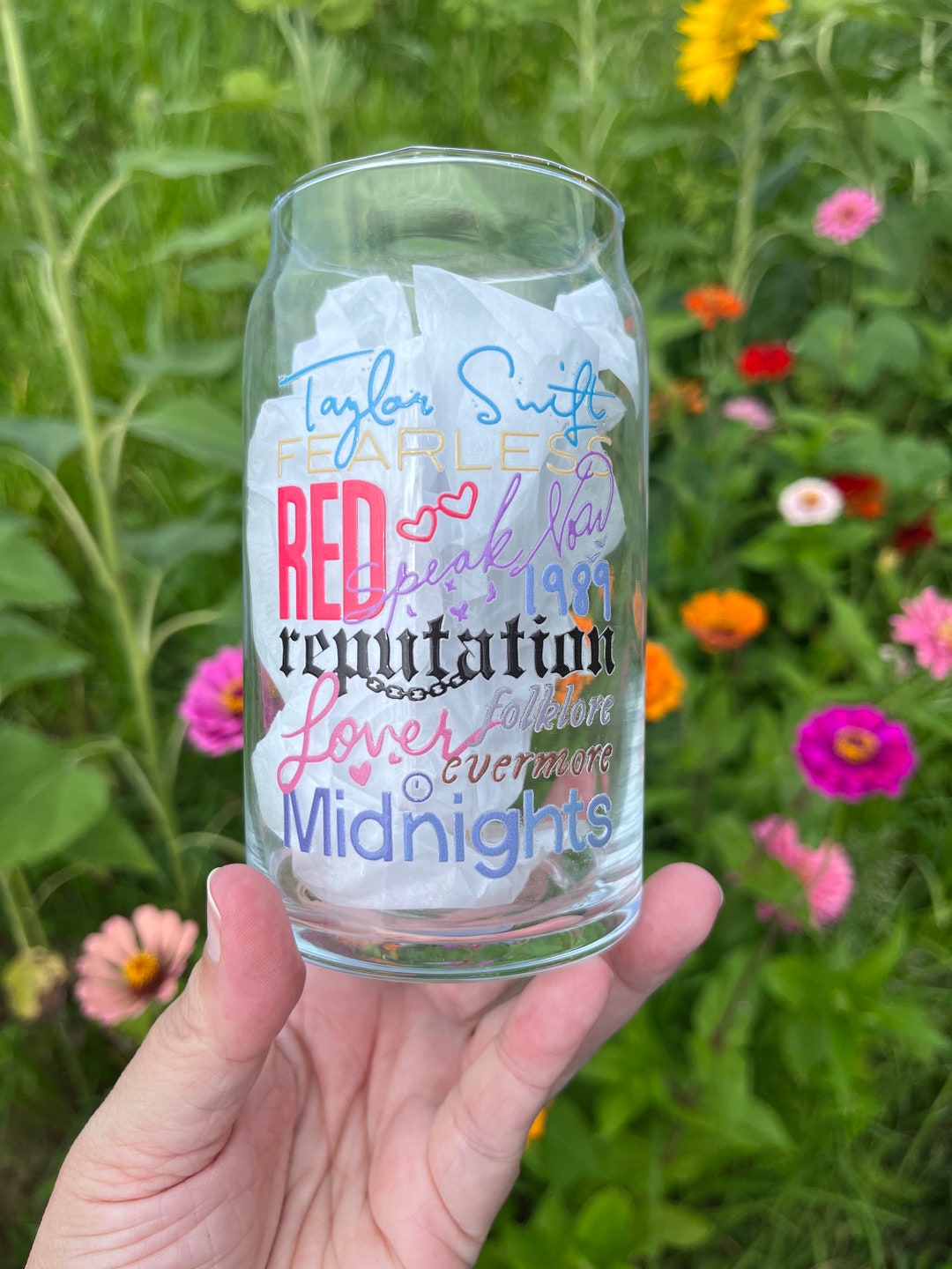 Taylor Swift Libbey Glass Cup Glass Cup With Lid Straw Etsy