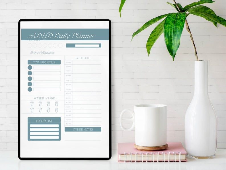 ADHD Daily Planner Printable Page - Etsy