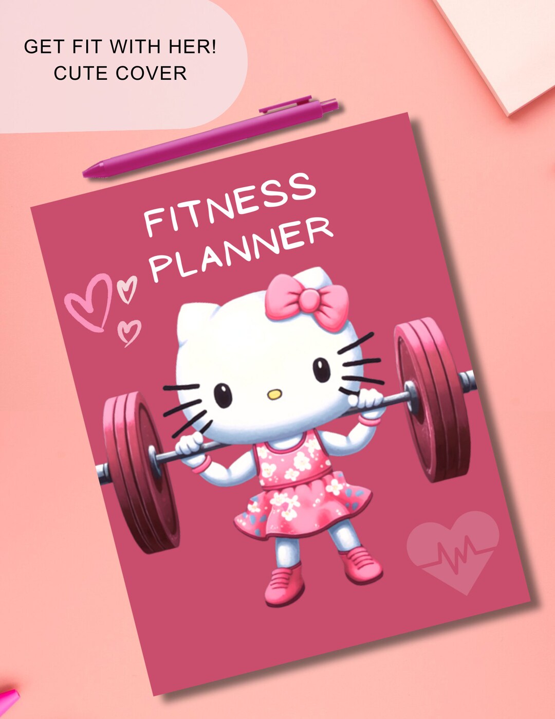 Printable Pink Fitness Planner, Weight Loss Tracker, Workout Planner ...