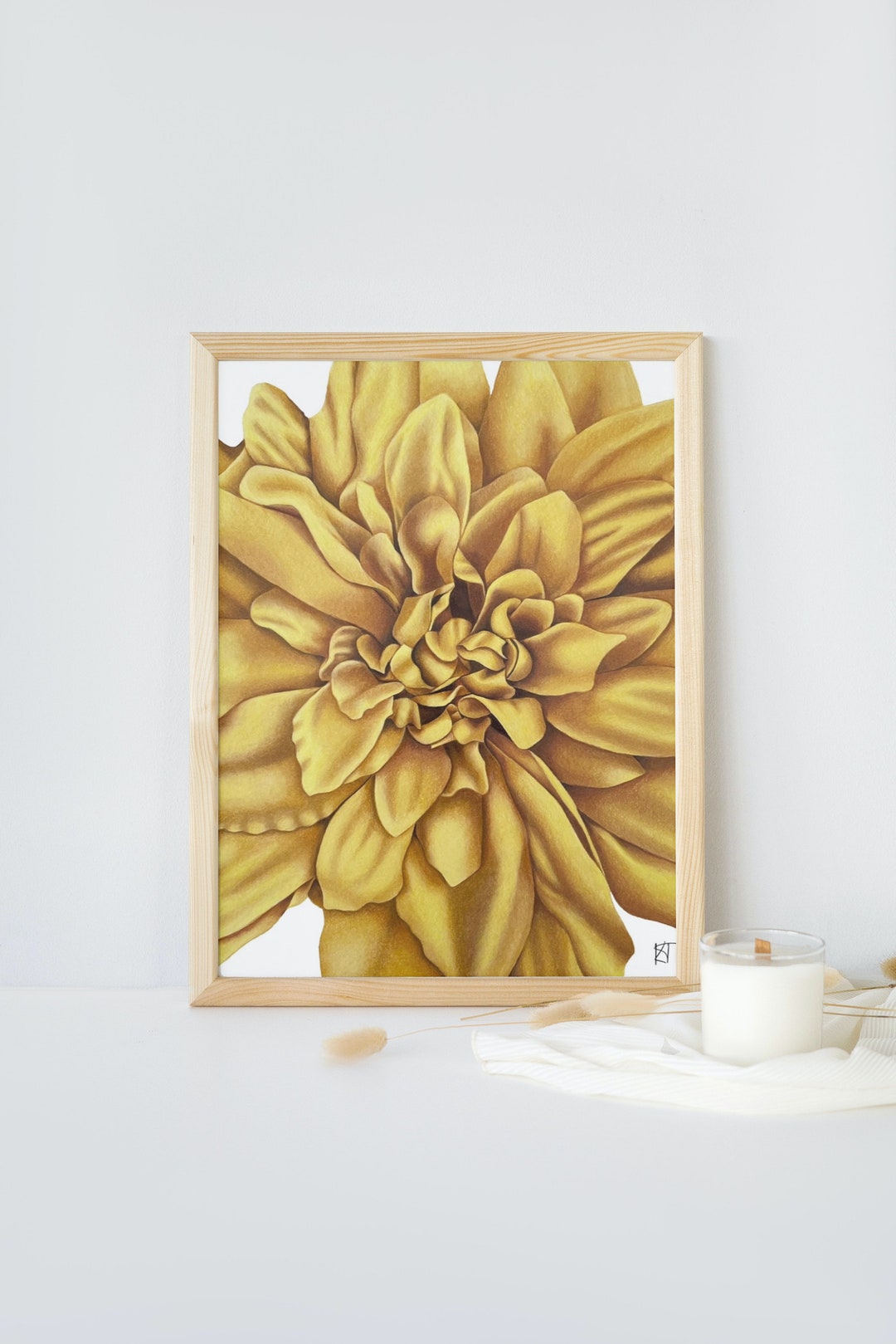 Yellow Flower Wall Art Wall Decor Fine Art Flowers Flower Etsy