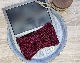 Bandeau super doux - bandeaux torsadés en laine 100% mérinos pour femmes - fait main - hiver