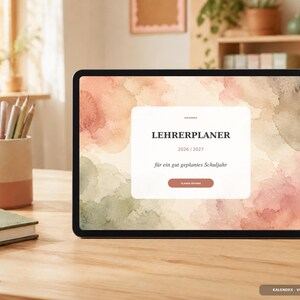 Digitaler Lehrerplaner 2026/2027 Deutsch | Goodnotes Lehrerkalender fürs iPad | 735 Seiten | verlinkte PDF