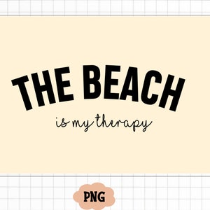 Strand svg Der Strand ist meine Therapie svg Sommer surf Mädchen Wellen Druck Eisenschnittdatei Silhouette Cricut Kamee Download Vektor svg png Sublimation