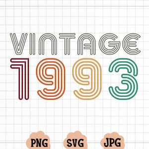 30th birthday svg, 30th svg, Vintage 1993 svg, 30th Cut File for Cricut, Aged to Perfection svg - Printable, Cricut & Silhouette cut files