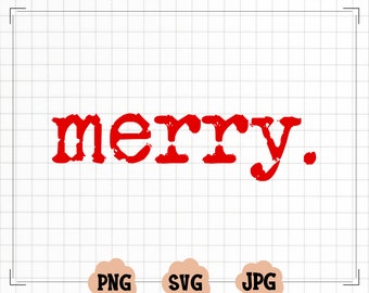 Merry SVG, Christmas SVG, Merry Handlettered Svg, Christmas Svg, Santa Svg, Svg for Cricut, Svg for Silhouette, Merry Instant Download