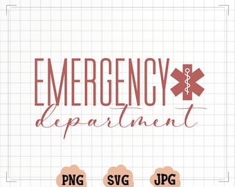 Notaufnahme Abteilung svg, digitale Downloads, medizinische Karriere svg, College-Schriftart svg, Art Deco Krankenschwester-Svg, Varsity-Schriftart svg,