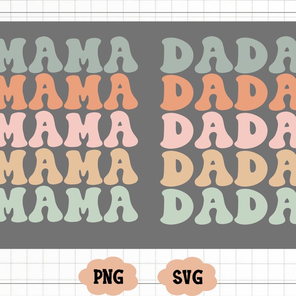 Mama Dada SVG, Mama Png, Dada Png, Mama svg, Mama svg, Mama T Shirt Design, Dada svg, Cricut geschnitten Datei, Muttertag svg, digitaler download