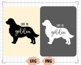 Life is Golden SVG PNG Files for Cutting Machines, Digital Clipart ...