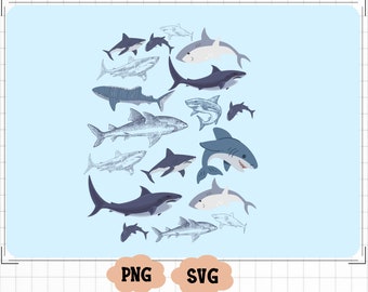 Retro Sea Life PNG, Vintage Ocean PNG, herzförmige Tattoo Ästhetik PNG, Wal, Schildkröte, Delfin, Nostalgie Grafik-T-Shirt Design, Hai PNG