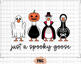 Ganso espeluznante PNG, Ganso en camiseta de Halloween (sublimación) PNG, Terror lindo PNG, Ganso espeluznante PNG, Ganso divertido de Halloween PNG, Otoño PNG
