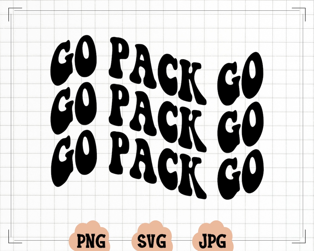 Go Pack Go SVG, Go Pack Go Png, Go Pack Cricut Svg, Go Pack Wavy Svg