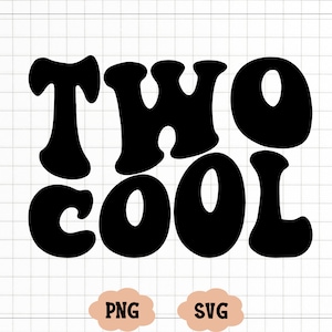 2 つのクールな svg、男の子の誕生日 svg、女の子の誕生日 svg、私は 2 です svg、波状の文字 svg、2 歳の誕生日 svg、Svg PNG シルエット Cricut