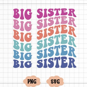 Grote zus SVG, zus T-shirt Design, Sister Life PNG, digitale download, Cricut Svg, silhouetgesneden bestand, grote zus gesneden bestand, grote zus png