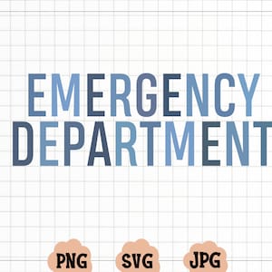 Departamento de Emergência Svg, Downloads Digitais, Carreira Médica Svg, College Font Svg, Arquivos Svg para CricutArc Nurse Svg, Varsity Font Svg,