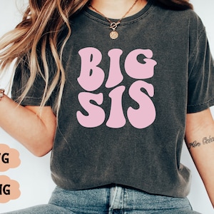 Big sis SVG, zus T-shirt Design, Sister Life png, digitale download, Cricut Svg, silhouetgesneden bestand, grote zus gesneden bestand, Big sis png