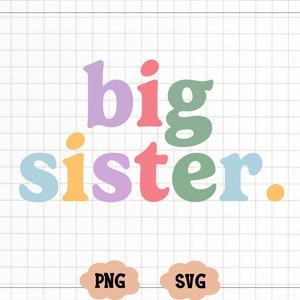 Grote zus SVG, zus T-shirt Design, Sister Life PNG, digitale download, Cricut Svg, silhouetgesneden bestand, grote zus gesneden bestand, grote zus png