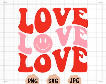 Liebe svg, Valentinstag svg, Valentine svg, Be Mine svg, Wavy Stacked svg, Valentinstag svg, Xo Xo, svg, Png Silhouette Cricut svg
