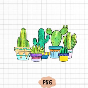 Cactus Png, Plantas Png, Descarga Digital, Archivos PNG de Sublimación, Camiseta Divertida Png