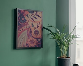 Boho Decor Wall Art, Housewarming Gift (Digital print for DIY)