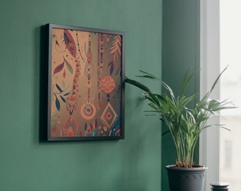 Bohemian Wall Art, Housewarming Gift (Digital print for DIY)