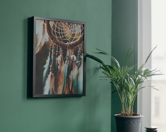Dreamcatcher Boho Wall Art (Digital print for DIY)