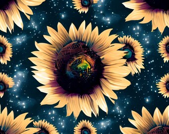 Sunflower in Space Pattern (4K Resolution)