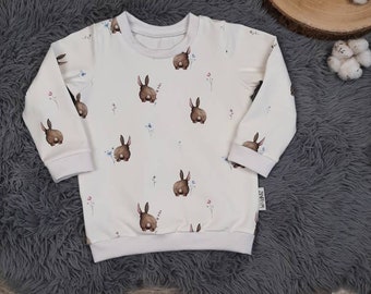 Sweater Bunnies Easter Size 62-116 Handmade