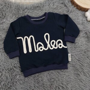 Sweater personalized Gr62-152 with name made of cord Handmade Waldkitz image 3