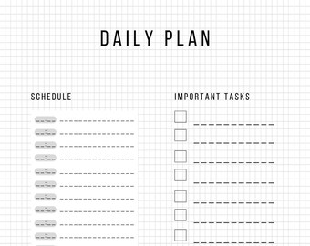 Digitaler Planer, druckbarer Planer, Sofort Download, Goodnotes Planner, iPad Planer, Tagesplaner, Minimalistischer Planer