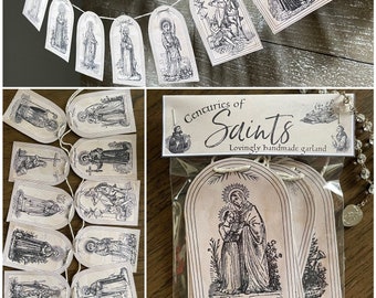 Centuries of Saints Garland - Handmade Vintage Style