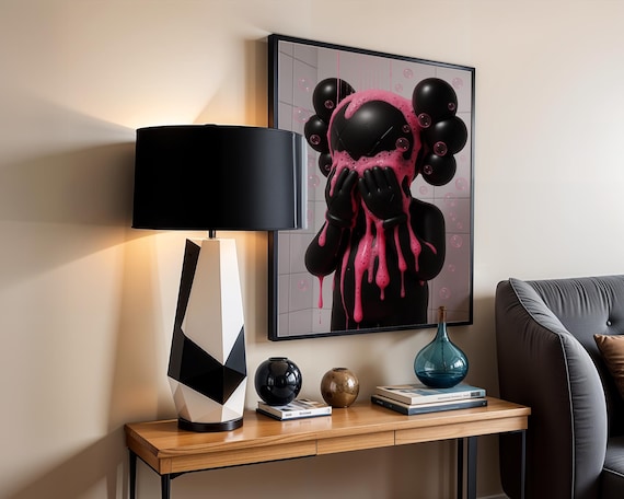 Style Urban Art Poster - Pink Graffiti Vinyl Figure Print | Street Art Wall Decor
