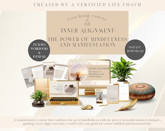 Manifestation Mindset & Mindfulness Course, Mindset Coach, Life Coaching, Digital Course on Manifesting, Workbooks, Journals