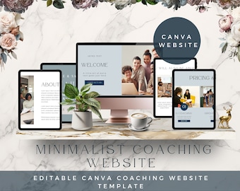 Canva Coach Website Template, Editable Landing Page (Digital Product)