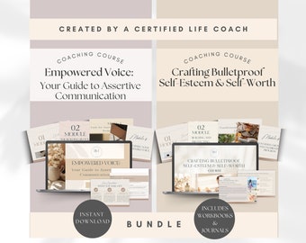 Self Esteem & Assertive Communication Coaching Course Bundle (Digital Download)