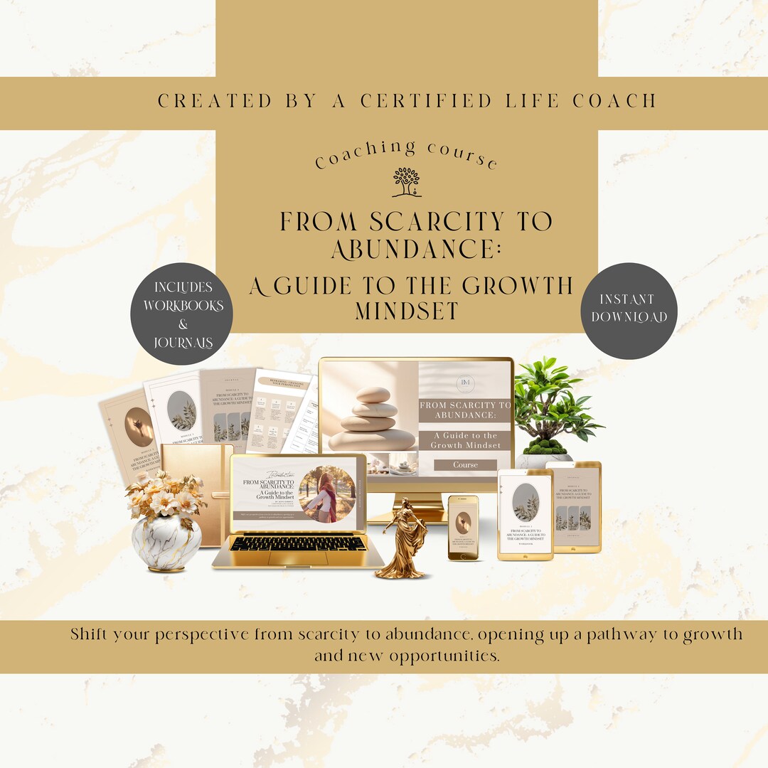 Abundance Mindset Coaching Course, Workbook & Journal (digital Download ...