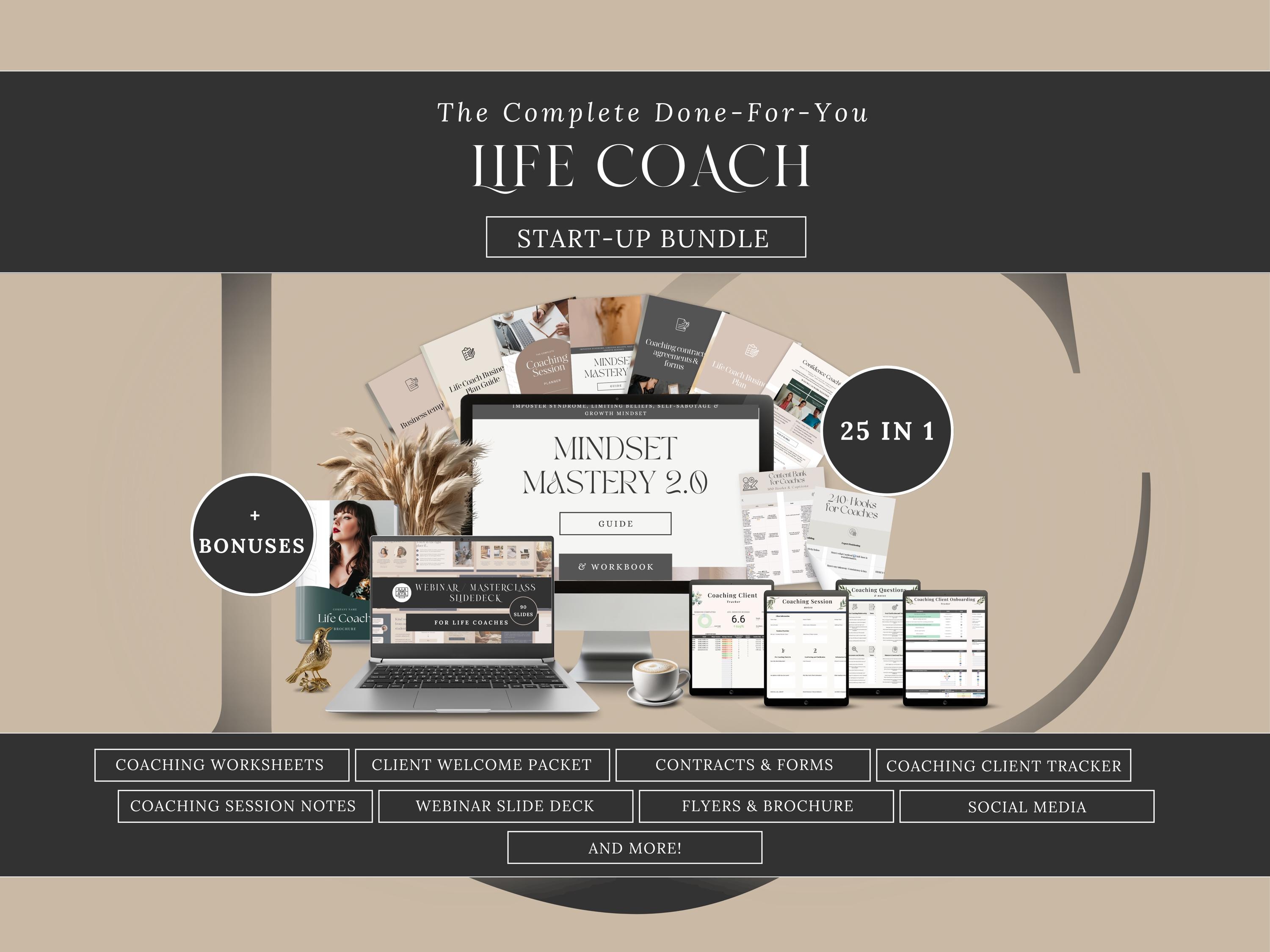 25-in-1 Life Coach Canva Template Bundle, Coaching Business Tools ...