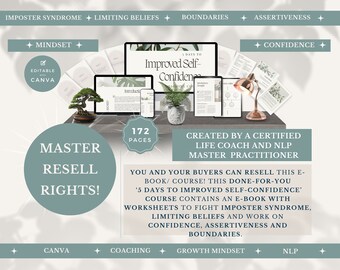 MRR Self-Confidence Course, PLR Ebook, Passive Income (Digital Download)