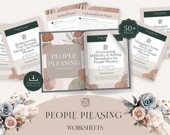 People Pleasing Worksheet Bundle, Self-Esteem, Boundaries (Canva Template)