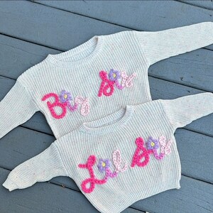 Custom Baby Sweater | Custom Embroidered Baby and Toddler Sweater | Hand Embroidered Name Sweater | Baby Name Sweater| Baby Toddler Gift