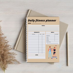 Fitness Journal, Workout Planner, Weight Loss & Wellness Journal, Health Meal Self Care Tracker, Digital Fitness Planner, Fitness Printable