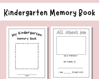 Kindergarten Memory Book: Personalized School Keepsake for Graduation, Last Day Photos & Crafts