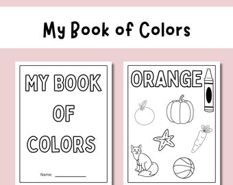 Kit d'apprentissage de la couleur pour les enfants avec des pages à colorier à imprimer