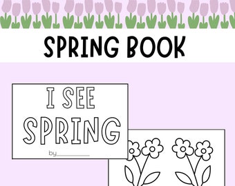 Libro de primavera, Actividad de primavera, Lector emergente, Descarga digital