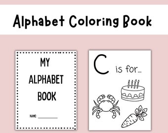 Printable Alphabet Coloring Book for Preschool Kids with Fun Pages